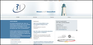 Screenshot und Link zur Webseite der Deutschen Gesellschaft für Zahn-, Mund- und Kieferheilkunde