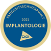 Tätigkeitsschwerpunkt Implantologie der DGI - Dr. Oliver Treuner - 2021