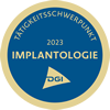 Tätigkeitsschwerpunkt Implantologie der DGI - Dr. Oliver Treuner - 2023