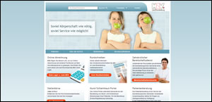 Screenshot und Link zur Webseite der Kassenärztlichen Vereinigung des Landes Brandenburg