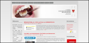 Screenshot und Link zur Webseite der Landesärztekammer Brandenburg