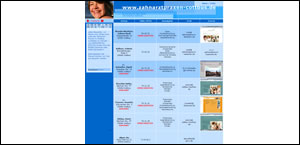 Screenshot und Verlinkung der Webseite des Zahnarzt - Notdienstes für Cottbus